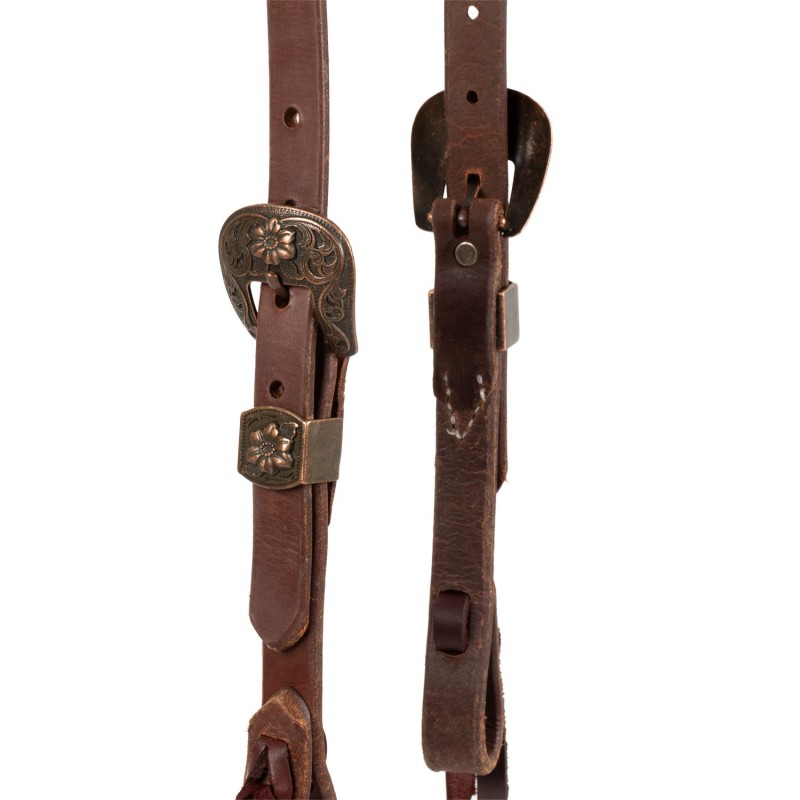 Platinum Pro One Ear Flower Buckle Brown Olied