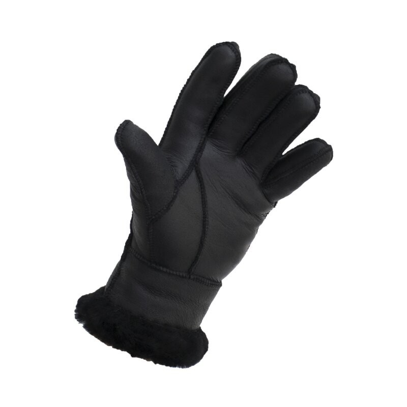 Engel Merino Leather Black Gloves