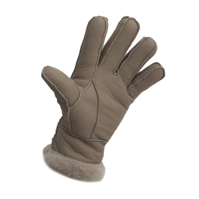 Engel Merino Leather Beige Gloves